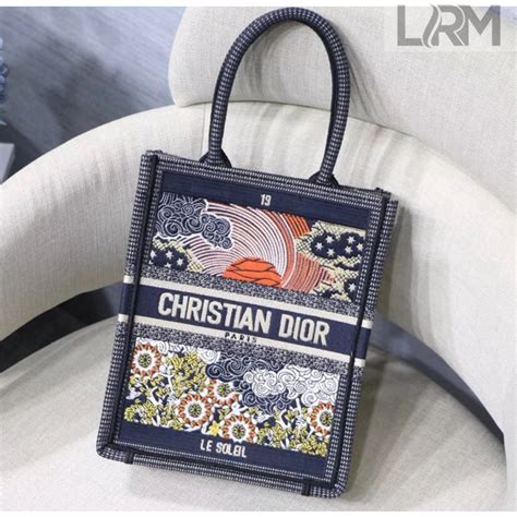 sun vertical dior book tote tarot embroidered canvas bag|cult dior personalized bag.